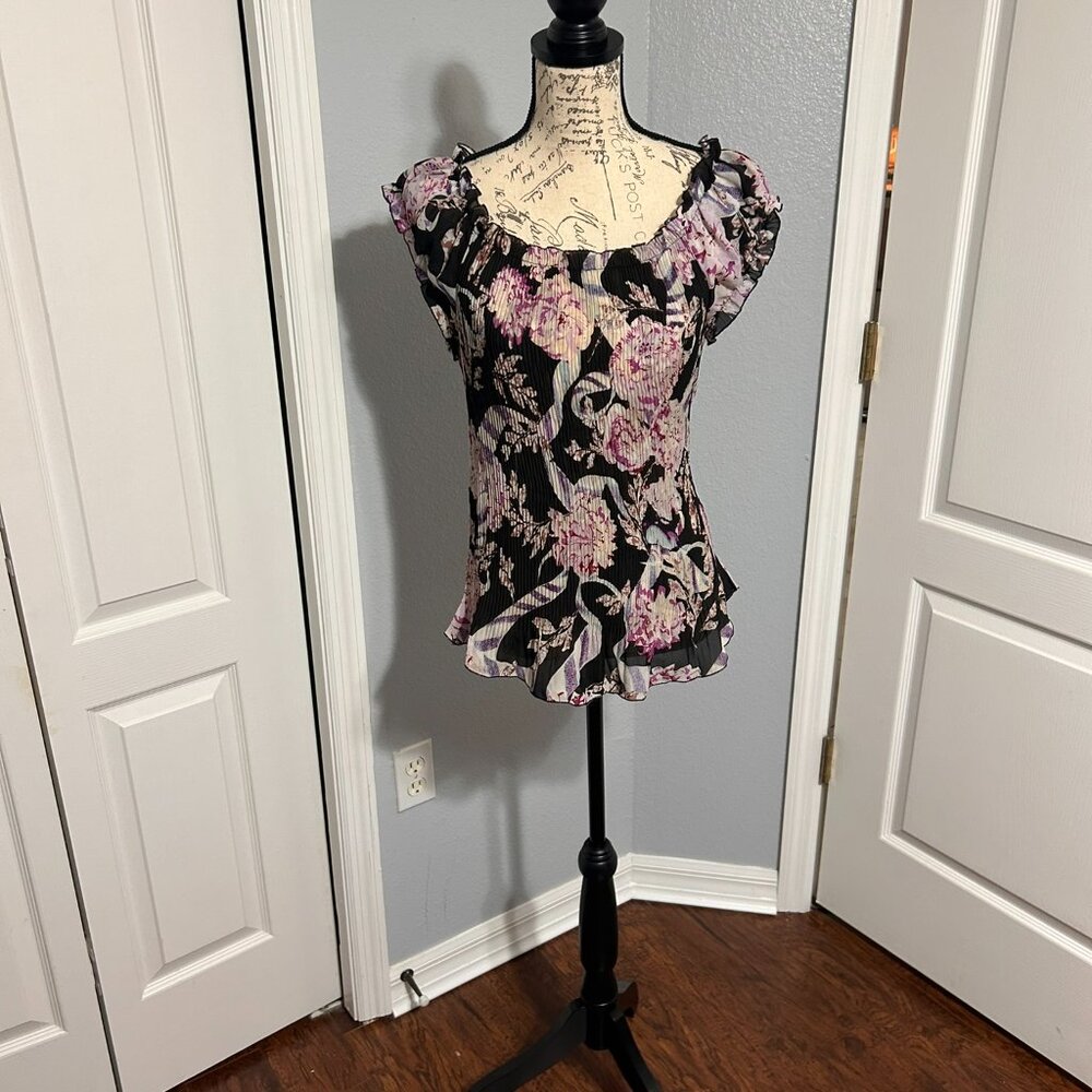 Violet & Claire off the shoulder sheer blouse